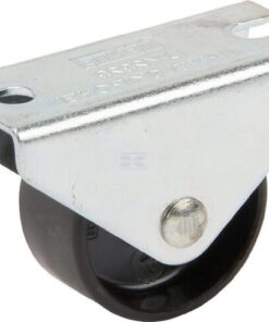 Rueda industrial fija en poliamida: Ø25 x 13 mm, placa de soporte: 40 x 17 mm. Capacidad: 25 kg, Tente
