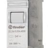 Relé modular 17.4mm.,2 N.C. 20A/230V AC/AgSnO2