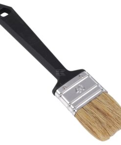 Flat brush single use, white pigshair size 40