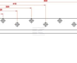 Cuchilla de ensilado L=830mm para cuchara de ensilado 9 Cuchilla de ensilado L=830mm para cuchara de ensilado