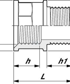Conector hembra/macho 1"