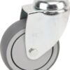 Rueda industrial giratoria en goma: Ø75 x 25 mm, orificio único para pasador. Capacidad: 75 kg, Tente 3 Rueda industrial giratoria en goma: Ø75 x 25 mm, orificio único para pasador. Capacidad: 75 kg, Tente