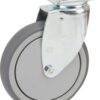Rueda industrial giratoria en goma: Ø100 x 32 mm, placa soporte: 77 x 67 mm. Capacidad: 100 kg, Tente