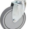 Rueda industrial giratoria en goma: Ø125 x 32 mm, placa soporte: 77 x 67 mm. Capacidad: 100 kg, Tente 5 Rueda industrial giratoria en goma: Ø125 x 32 mm, placa soporte: 77 x 67 mm. Capacidad: 100 kg, Tente