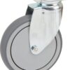 Rueda industrial giratoria en goma: Ø150 x 32 mm, placa soporte: 77 x 67 mm. Capacidad: 100 kg, Tente