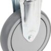 Rueda industrial fija en goma: Ø150 x 32 mm, placa de soporte: 77 x 67 mm. Capacidad: 100 kg, Tente