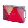 Luz trasera LH rectangular, luz antiniebla, 12V, rojo/transparente, atornillable, 200x136x56mm, Bayoneta 5 polos, Multipunto IV