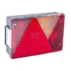 Luz trasera RH rectangular, luz antiniebla, 12V, rojo/transparente, atornillable, 200x136x56mm, Bayoneta 5-pin, Multipoint IV