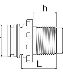 Racor T9M 3" M 9 Adaptador T3M/ 1/4