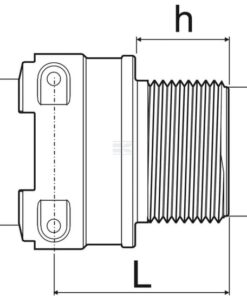 Acoplamiento T9F 3" rosca macho