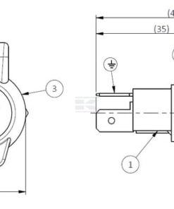 Toma de corriente de 2 polos, 12V 4 Toma de corriente de 2 polos, 12V