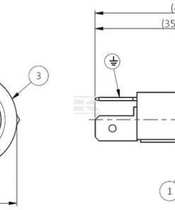 Toma de corriente bipolar 24V 5 Power socket 2-pole 24V
