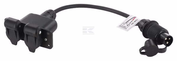 Enchufe 3 patillas doble con cable 1 Enchufe 3 patillas doble con cable