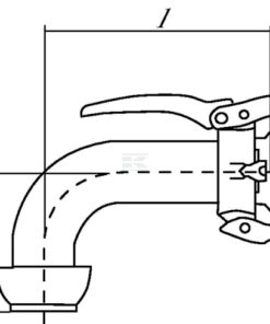 Macho/hembra 6" codo de 90°