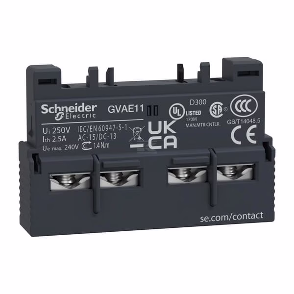 Relé auxiliar 1NA / 1NC 2 Relé auxiliar 1NA / 1NC