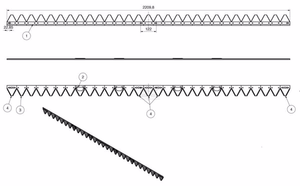 Cuch. seg. den. 2,20 m Rapid 2 Cuch. seg. den. 2,20 m Rapid