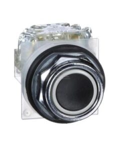 Pulsador NA+NC, negro, 30mm