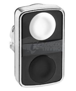 Pulsador doble blanco/negro
