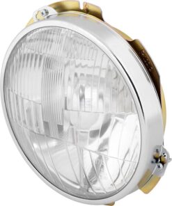 Headlight round, white, bolt on