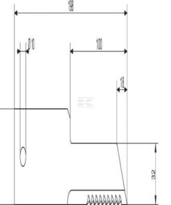 Cuchilla picadora 198 x50x3 mm Ø13 mm