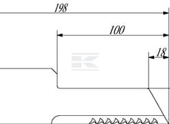 Contracuchilla serrada 197x50/32x4 Static