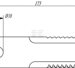 Cuchilla rotativa para paja 173 x 50 x 4 mm Ø18 mm 7 Cuchilla rotativa para paja 173 x 50 x 4 mm Ø18 mm