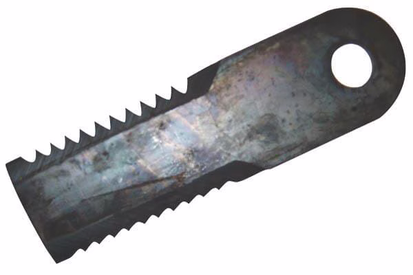 Cuchilla rotativa para picadora de paja 170x50x5mm diámetro 18mm 1 Rotary straw chopper knife 170x50x5mm diameter 18mm