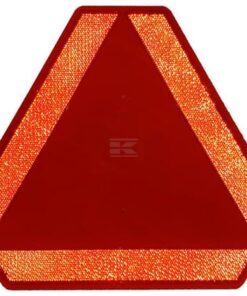 Señal de advertencia triangular de plástico rojo 4 Señal de advertencia triangular de plástico rojo