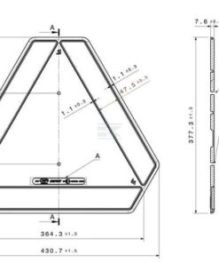 Señal de advertencia triangular de plástico rojo 5 Señal de advertencia triangular de plástico rojo