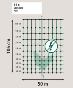 Poultry net 106cm 50m DP green