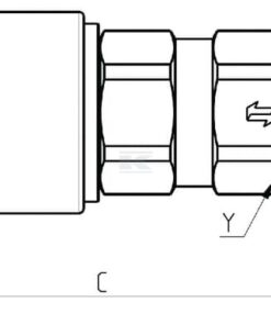 Conector hidrául. 1/2-1/2