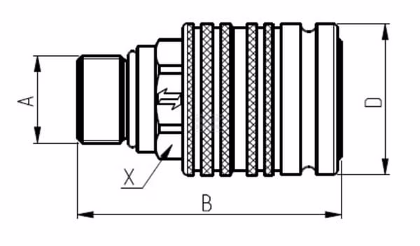 Enchufe rápido hidráulico 3/8"-M16 x 1,5 10L hembra CPV, pasatabiques 2 Enchufe rápido hidráulico 3/8"-M16 x 1,5 10L hembra CPV, pasatabiques