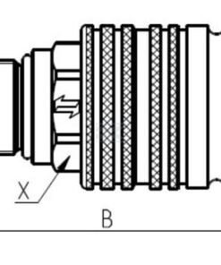 Mang acopl 1/2" BSP caja 20 ud 14 Enchufe rápido hidráulico 1