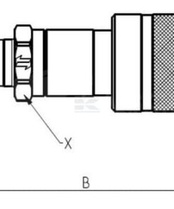 Acoplamiento hembra 3/8" NPTF 6 Acoplamiento hembra 3/8