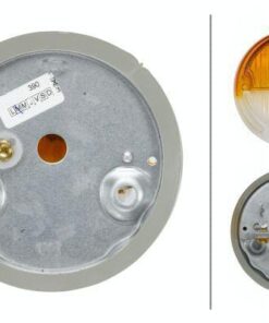Luz de intermitencia y galibó 18 / 3 W, redonda, 12 V, ámbar / transparentee, Ø 78 mm, Hella