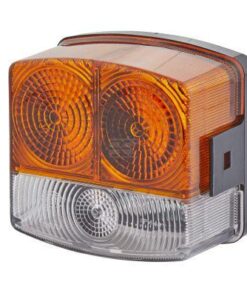 Luz de posición e intermitencia Izda. 21/10 W, cuadrada, 12 V, ámbar / transparente, atornillable, 95 x 54,5 x 90 mm, Hella