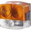 Luz de posición e intermitencia Dcha. 21/10 W, cuadrada, 12 V, ámbar / transparente, atornillable, 95 x 54,5 x 90 mm, Hella