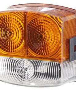 Luz de posición e intermitencia Dcha. 21/10 W, cuadrada, 12 V, ámbar / transparente, atornillable, 95 x 54,5 x 90 mm, Hella