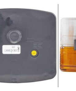 Luz de intermitencia y galibó 21 W, cuadrada, 12 V, ámbar / transparentee, atornillable, 85 x 54 x 95 mm, Hella