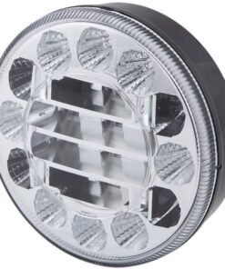 Luz de intermitencia y galibó LED, front, redonda, 10 / 30 V, transparente, atornillable, Ø 122 mm, 24 LED, Hella ValueFit