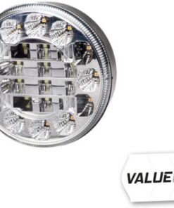Luz de intermitencia y galibó LED, front, redonda, 10 / 30 V, transparente, atornillable, Ø 122 mm, 24 LED, Hella ValueFit