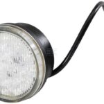 Luz de intermitencia y galibó LED, front, redonda, 12 V, yello W / blanca, atornillable, Ø 83 mm, 25 LED, Hella