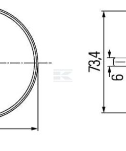 Luz de intermitencia y galibó LED, front, redonda, 12 V, yello W / blanca, atornillable, Ø 83 mm, 25 LED, Hella