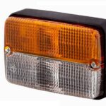 Luz de posición e intermitencia 21/5 W, rectangular, 12 V, ámbar / transparente, atornillable, 120 x 55 x 80mm, Hella