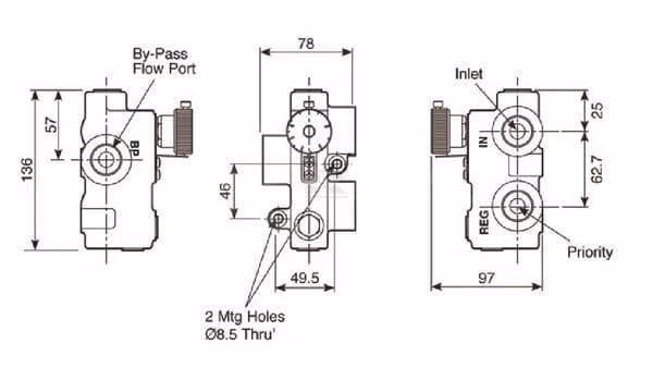 VFD120RD250J VAR F/D 3/4” BSPP PORTS 4 VFD120RD250J VAR F/D 3/4” BSPP PORTS