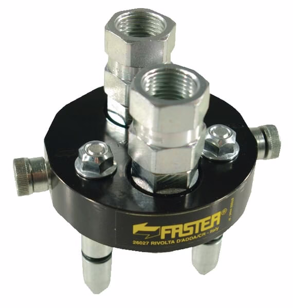 Multifaster DN10-2 x 3/8" BSPP tapón de sección móvil