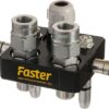 Multifaster DN10-2 x 3/8" BSPP + 1 x enchufe eléctrico de sección móvil