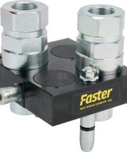 Multifaster DN20-2 x 3/4" BSPP tapón de sección móvil