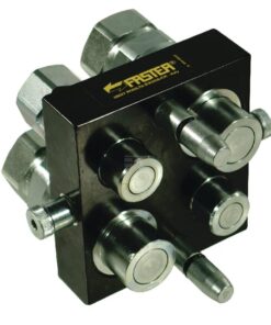 Multifaster DN12/DN20-2 x 1/2" - 2 x 3/4" BSPP tapón de sección móvil