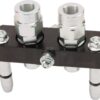 Multifaster DN10-2 x 3/8" BSPP tapón de sección móvil